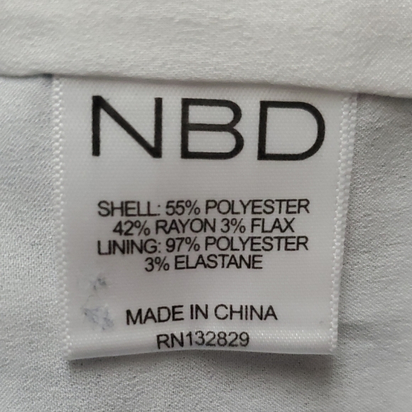 Blue and White Ruched Pencil Mini Skirt NBD size XS - Picture 6 of 7